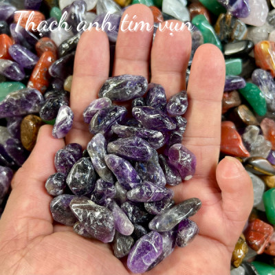 (1kg) Thạch anh tím vụn NHASAN ứng dụng của đá trong phong thủy
