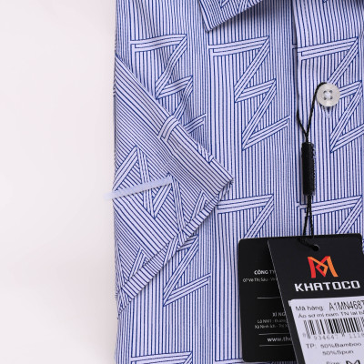 Áo sơ mi nam Khatoco TAY NGẮN