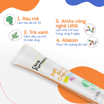 Kem chấm mụn rau má Oribe giảm mụn mờ thâm ngăn ngừa sẹo mụn 20g