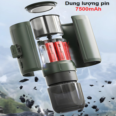 Máy pha cà phê dùng pin cầm tay Espresso 3 trong 1 HiBREW Thương hiệu Mỹ H4C - Pha nóng lạnh - HÀNG NHẬP KHẨU (BẢO HÀNH 12 THÁNG)