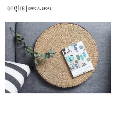 Đệm cói ONGTRE ngồi bệt vuông/Tròn có mút xốp đàn hồi (40cm)