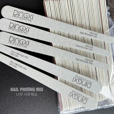 Dũa Mỏng DINGXI Màu Xám Độ Nhám 180/240 Chuyên Dụng Làm Nail Tiện Lợi, Xốp Cao Cấp Tạo Form Làm Nhám Bề Mặt Móng
