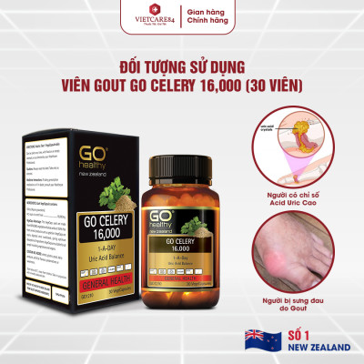 Viên Gout New Zealand Go Celery 16000mg 30 Viên | Giúp Hỗ Trợ Điều Trị Gout Từ Gốc - Nhập Khẩu Chính Hãng