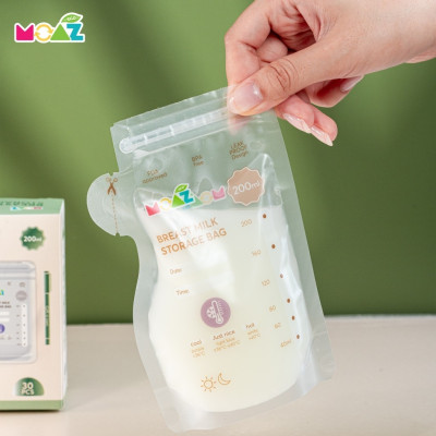 Túi trữ sữa cảm biến nhiệt Moaz Eco dung tích 200ml (Hộp 30pcs) , 250ml (Hộp 24pcs)