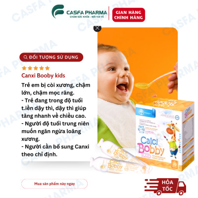 Combo Canxi hữu cơ TW Hanopharco và Vitamin C tăng hấp thụ chiều cao cho trẻ