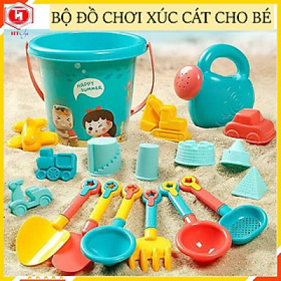 Đồ Chơi Xúc Cát Cho Bé, Bộ Đồ Chơi 14 - 18 Chi Tiết, Chất Liệu Nhựa An Toàn, Đồ Chơi Đi Biển Cho Bé - Hàng Nhập Khẩu