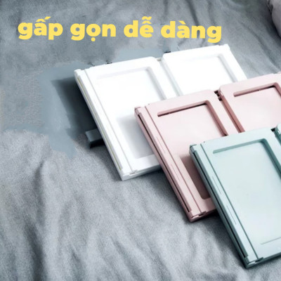 Bàn học laptop gấp gọn làm bằng nhựa cao cấp dùng cho sinh viên học sinh