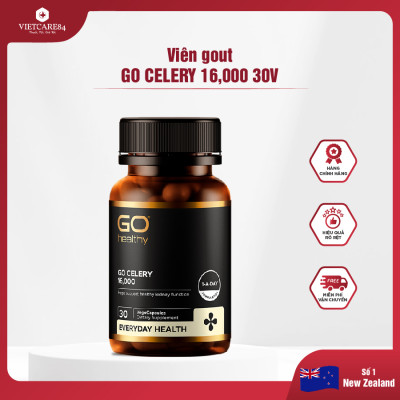 Viên Gout New Zealand Go Celery 16000mg 30 Viên | Giúp Hỗ Trợ Điều Trị Gout Từ Gốc - Nhập Khẩu Chính Hãng