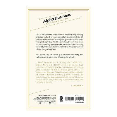 Quy Tắc Số 1 (Rule #1) - Chiến Lược Đơn Giản Để Đầu Tư Hiệu Quả Chỉ Với 15 Phút Mỗi Tuần - Phil Town (bìa mềm)