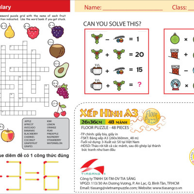 Xếp hình Tia Sáng Oggy season 5  (48 Mảnh Ghép) - Tặng kèm câu đố mặt sau cho bé