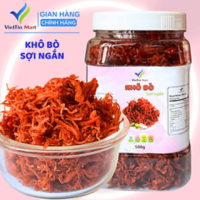 500gr thịt bò khô sợi thơm ngon (khô gà giả bò) - Viettin Mart