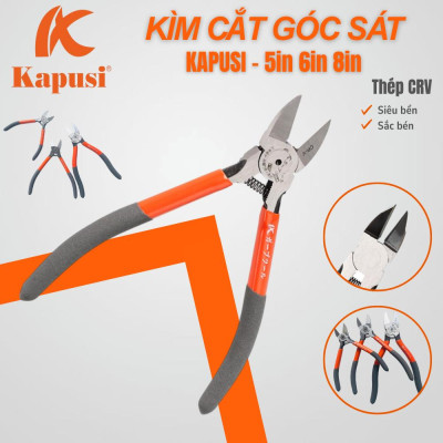 [Chính hãng] Kìm cắt góc nghiêng Kapusi Nhật Bản cỡ 5 inch và 6 inch, Bảo hành 12 tháng