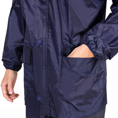 Áo Mưa Bộ  Sản Xuất Từ Vải Dù Mềm Mịn, Gọn Nhẹ, Cao Cấp, Siêu Bền Chống Thấm Màu Xanh Đen (Bao Gồm 1 nón , 1 áo, 1 quần dài, 1 túi đựng)