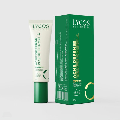 Kem Chấm Mụn 4H Lycos - Kem Mụn ACNE DEFENSE RESCUE FORMULA LYCOS 10G : Giảm Sưng Viêm, Kháng Khuẩn & Gom Cồi Acne Defense Rescue Formula Lycos – 10g