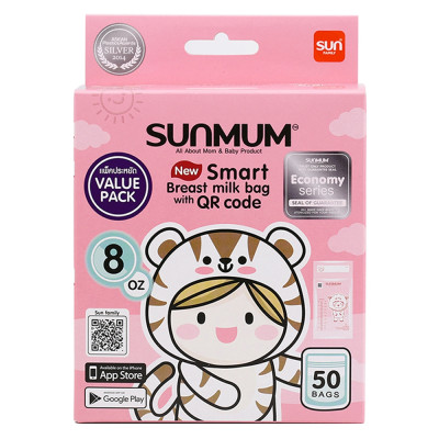 Combo 02 hộp túi trữ sữa Sunmum 250ml - mỗi hộp chưa 50 túi trữ sữa Sunmum dung tích 250ml có kiểm định y tế
