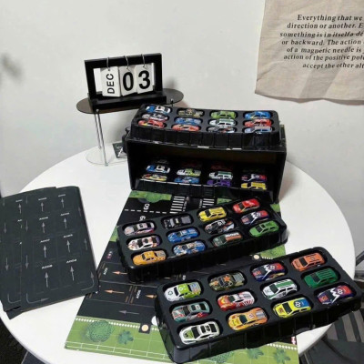 Bộ Đồ Chơi Xe Ô Tô Container 48 Chiếc Mini – Quà Sinh Nhật Bé Trai – Đồ Chơi Mô Hình Xe Hơi Kèm Hộp Đựng - HÀNG CHÍNH HÃNG MINIIN