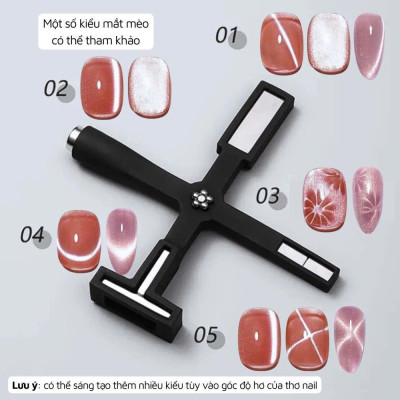 [Tổng Hợp] Nam Châm Tạo Mắt Mèo 2 Đầu Vuông Tròn, Nam Châm 5 in 1 Làm Nail, Nam Châm Chữ Nhật Hơ Sơn Gel Tạo Hiệu Ứng Lấp Lánh Nữ Women