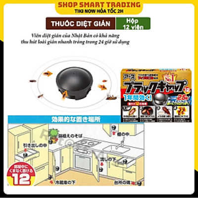 Thuốc Diệt Gián Hộp 12 Viên, Diệt Tận Gốc, Dễ Sử Dụng, Tác Dụng Lâu Dài, An Toàn