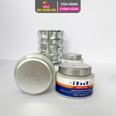 Hũ Gel Lạnh IBD Trong Suốt 56g Chuyên Dụng Làm Nail, Hard Gel Không Nóng IBD Đắp Móng Và Đính Đá LED/UV Builder Clear Bền Đẹp Nữ Women