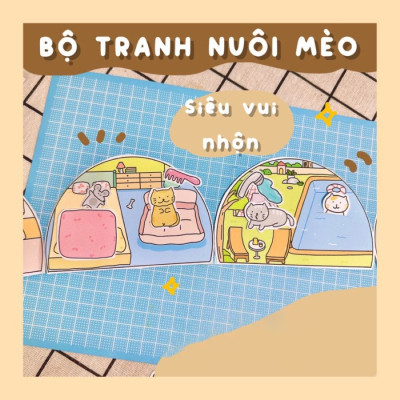 Bộ Tranh Tương Tác Cô Tiên Xanh - Nuôi Mèo