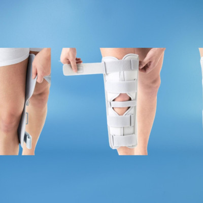 Nẹp zimmer gối (dài nẹp 35cm) Dr.Med DR-K106-1 cố định đầu gối, nhập khẩu Hàn Quốc