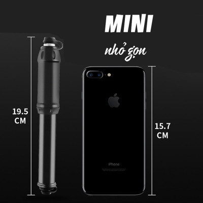 Bơm Xe Đạp Mini 100Psi Kèm Khung Gắn Sườn Xe Nhiều Đầu Bơm Tiện Lợi, Lõi Khung Nhôm Kim Loại Trọng Lượng Nhẹ MaiLee