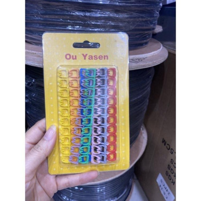 Vòng đánh số dây mạng Cat5 - Cat6 (Vỉ 100 số)