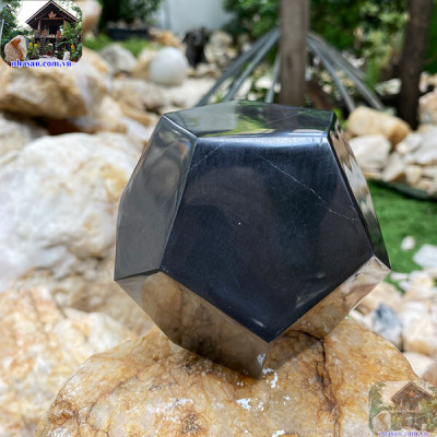 Đá phong thủy 12 mặt để bàn mệnh Mộc NHA SAN QC1200 Mang tài lộc, may mắn cho gia chủ - 1.2 Kg (ĐK: 10cm)