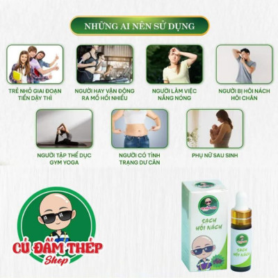 Serum Khử Mùi Nách CÚ ĐẤM THÉP (Hộp 2 Lọ), Làm Sạch Vùng Nách, Giúp Vùng Nách Khô Thoáng