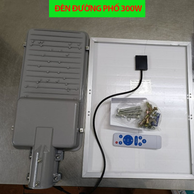 Đèn đường năng lượng mặt trời 300W mẫu mới 