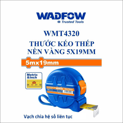 THƯỚC KÉO THÉP NỀN VÀNG 5X19MM WMT4320 WADFOW - HÀNG CHÍNH HÃNG