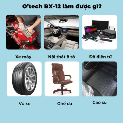 Bình Xịt Phục Hồi Nhựa Nhám, Dưỡng Bóng Làm Mới Nhựa Không Màu O’Tech BX-12 (450ml) Plastic Polish - Hàng Chính Hãng