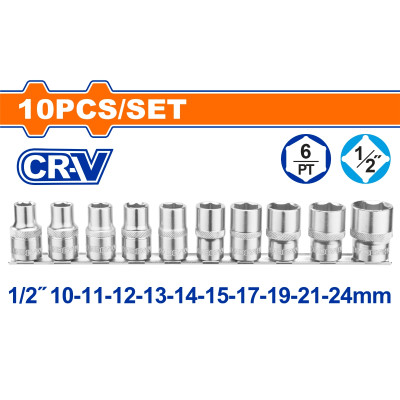 BỘ 10 ĐẦU TUÝP 1/2" WST2410 WADFOW - HÀNG CHÍNH HÃNG