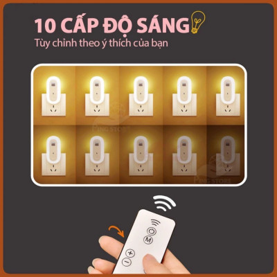 Đèn Ngủ Điều Khiển Từ Xa OVAL NIGHT LIGHT - Đèn Ngủ Thông Minh - Có 10 Cấp Độ Sáng, Hẹn Giờ