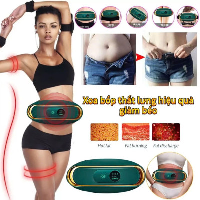 Đai Massage Bụng MX8 Cao Cấp - Máy Massage Rung Nóng Bụng Toàn Thân Cho Vòng Eo Thon Gọn Hiệu Quả