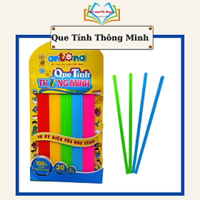 Que tính thông minh học sinh Antona 20 cây 5 màu giúp bé học đếm làm toán 12,5x24cm