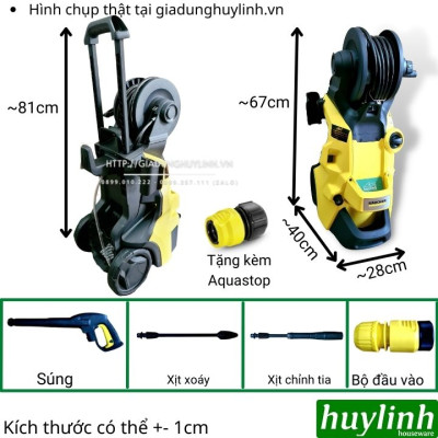 Máy xịt rửa xe cao áp Karcher K3 Deluxe Premium - 1600W - Motor cảm ứng từ - Hàng chính hãng