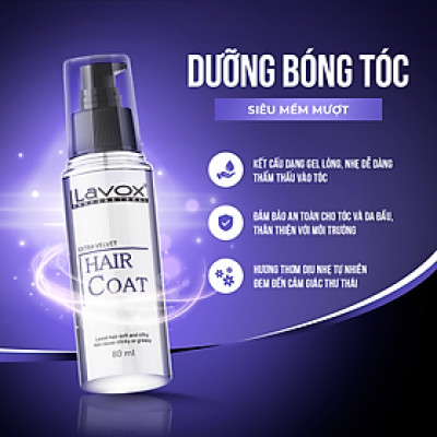 Dưỡng Bóng Tóc Siêu Mềm Mượt Lavox 80ml