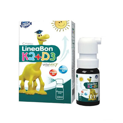 LineaBon Spray Vitamin K2 D3 Dạng Xịt 10ml Hỗ Trợ Phát Triển Chiều Cao Chắc Khỏe Xương