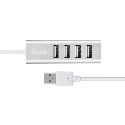 HUB USB 4 cổng Hoco truyền dữ liệu ổn định mở rộng cổng kết nối cho PC/Laptop HB1 - Hàng chính hãng