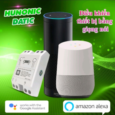 Công Tắc Thông Minh Wifi Hunonic Datic 1 Kênh 500W/220V Điều Khiển Thiết Bị Từ Xa Qua Điện Thoại, Hẹn Giờ Tự Động.