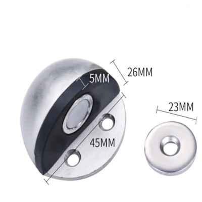 Chặn Cửa Bán Nguyệt, Chặn Cửa Nam Châm, Chặn Cửa Inox, Chống Va Đập Cửa Với Tường, Sử Dụng Miếng 3M Dán Sàn, Không Bắt Vít. TakyHome 1200