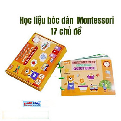 Học Liệu Bóc Dán Thông Minh 17  Chủ Đề, Đồ Chơi Giáo Dục Sớm Cho Bé