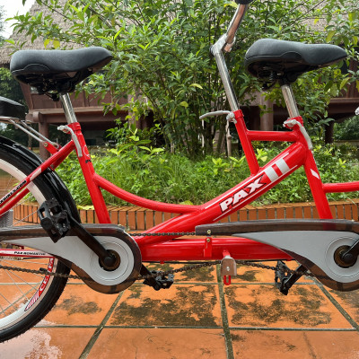 Xe đạp đôi gia đình cao cấp PAX 2 Sport - Kiểu dáng thể thao - Hai người đạp tự do - Trọng tải 300kg - Có thêm ghế cho bé