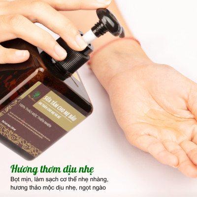 Bộ dưỡng thơm tho body và làm sạch cơ thể Wonmom ( 1 dầu gội cốt bồ kết + 1 sữa tắm thảo dược )