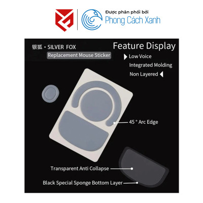 Feet chuột PTFE Unusual Way Sport Silver Fox - Pulsar Xlite V4 / V3 / V2 (1 bộ) - Hàng Chính Hãng