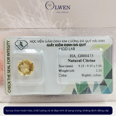 Viên đá thạch anh vàng ( citrine ) thiên nhiên  HA_G000473