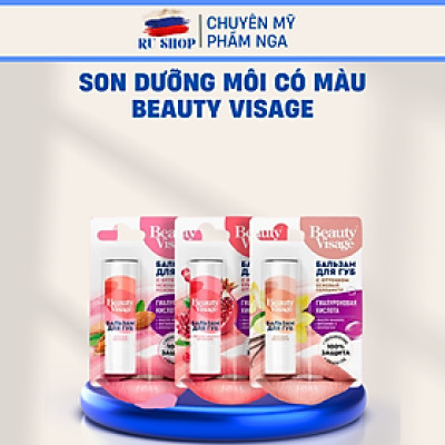 Son dưỡng môi Beauty Visage có màu, dưỡng ẩm, chống nứt nẻ, căng mọng hồng môi