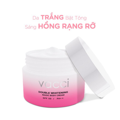 Kem BODY VACCI - Body Cream 160ml SPF50 PA++ Tone - Up - Làm Sáng Da - Nâng Tone Toàn Thân Siêu Đẹp