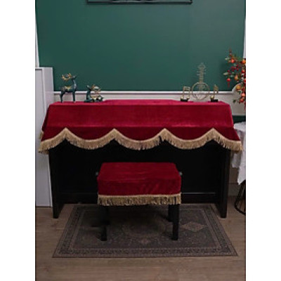 Bộ phủ đàn piano điện tử 88 phím phong cách Châu Âu cổ điển sang trọng chống bụi chống xước - Hàng chính hãng